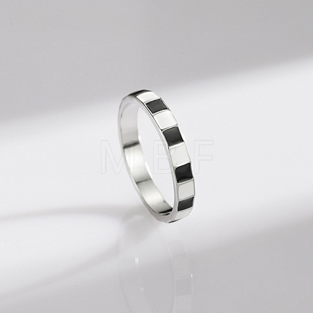925 Sterling Silver and Enamel Finger Rings FS-WG5A77D-02-1