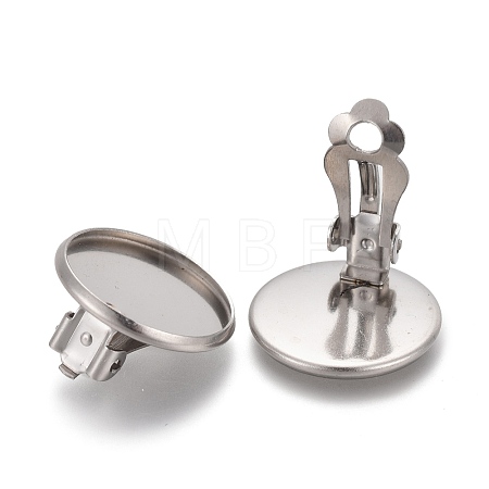 Tarnish Resistant 304 Stainless Steel Clip-on Earring Setting STAS-P249-23D-P-1