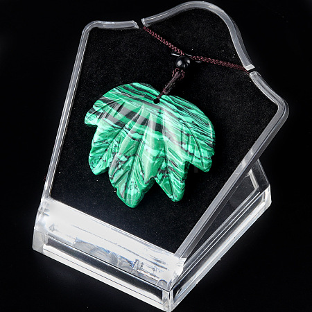 Synthetic Malachite Pendants Necklaces PW-WG25252-15-1