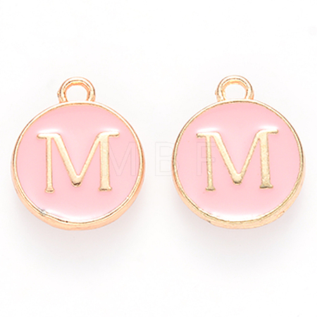 Golden Plated Alloy Enamel Charms X-ENAM-S118-07M-1