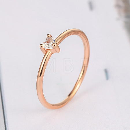 Brass Micro Pave Cubic Zirconia Finger Rings for Women FS-WG4BC3F-11-1