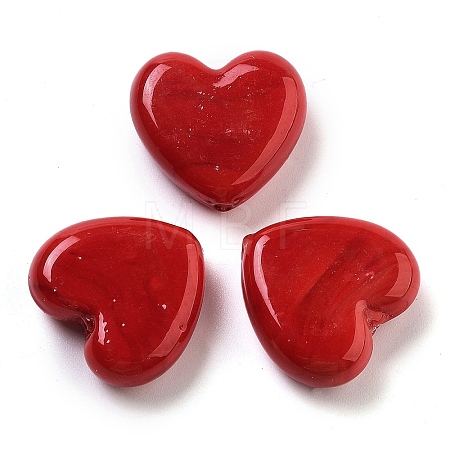 Heart Handmade Lampwork Beads LAMP-U003-01I-1