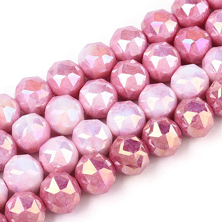Anti-Tarnish Electroplate Glass Beads Strands GLAA-N010-10mm-03-1
