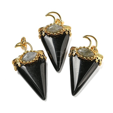 Natural Obsidian Big Pendants G-F639-06E-G-1