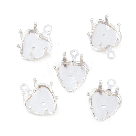 Heart Brass Sew on Prong Settings KK-C163-14A-S-1
