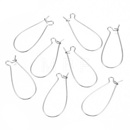 Tarnish Resistant 304 Stainless Steel Hoop Earring Findings STAS-S117-008F-01-1