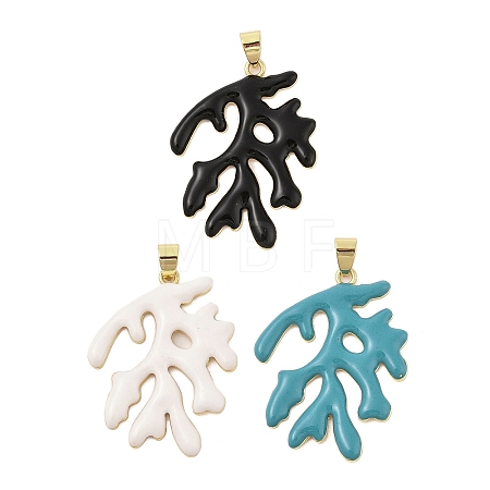 Rack Plating Brass Enamel Pendants KK-Z074-12G-1