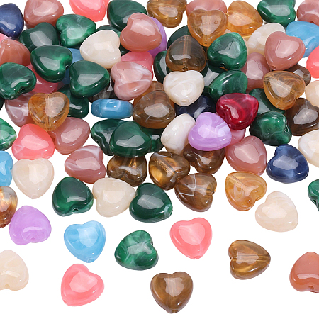 100Pcs Opaque Acrylic Beads OACR-PA0002-18-1