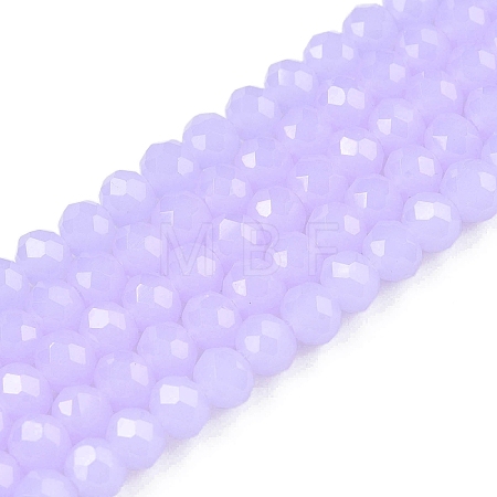 Imitation Jade Glass Beads Strands GLAA-T023-4mm-C01-1