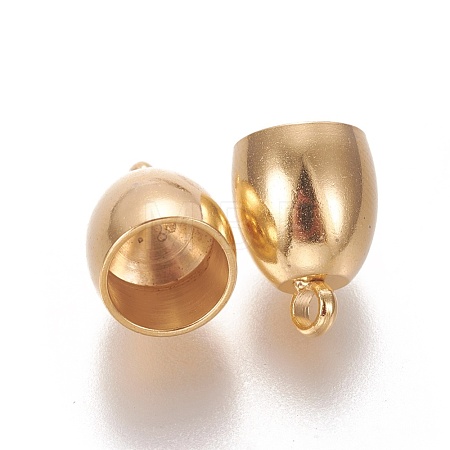 201 Stainless Steel Cord Ends X-STAS-L226-017E-G-1