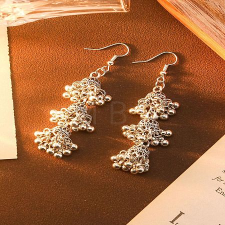 Bohemian Alloy & Iron Tassel Dangle Earrings WG25E48-01-1