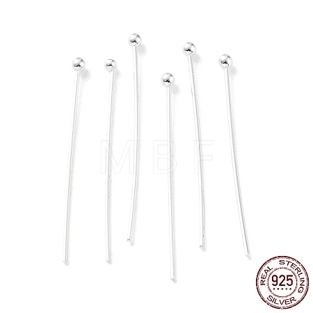 925 Sterling Silver Ball Head Pins STER-M117-05A-S-1