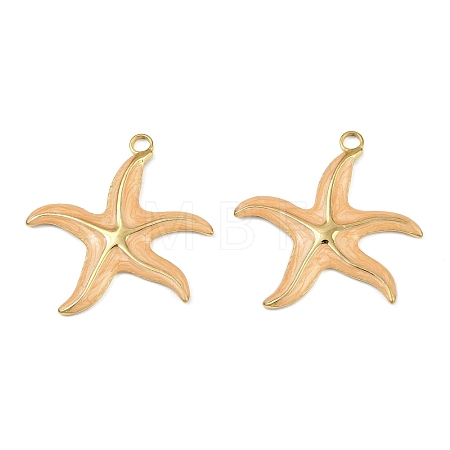 304 Stainless Steel Enamel Pendants STAS-L290-12G-1
