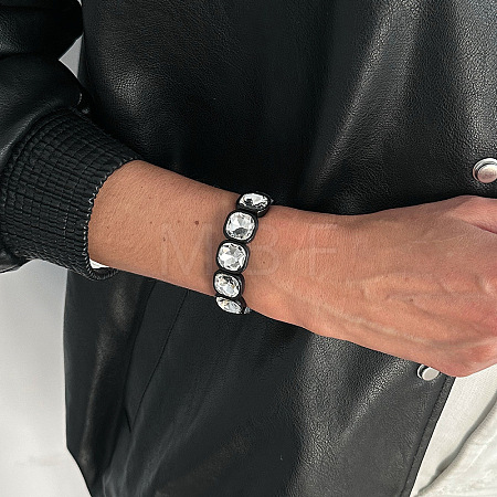 Alloy Acrylic Bangles for Women Men WG026E8-01-1