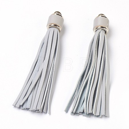 PU Leather Cord Tassel Big Pendants IFIN-F149-I12-1