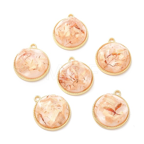 Resin Shell Pendants RESI-D054-02LG-01-1