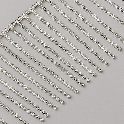 Iron with Glass Rhinestone Cup Chain CH-TAC0006-02-1