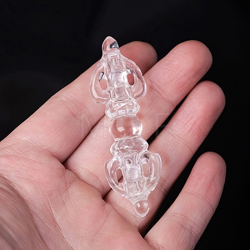 Natural Quartz Crystal Carved Vajra Figurines for Home Desktop Decoration PW-WG96012-01-1