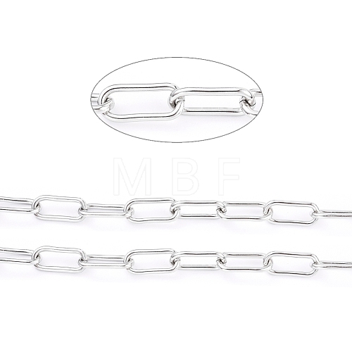 304 Stainless Steel Paperclip Chains CHS-D027-02P-1