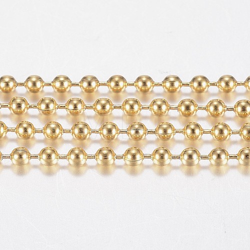 3.28 Feet Handmade Ion Plating(IP) 304 Stainless Steel Ball Chains X-STAS-F136-17G-20m-1