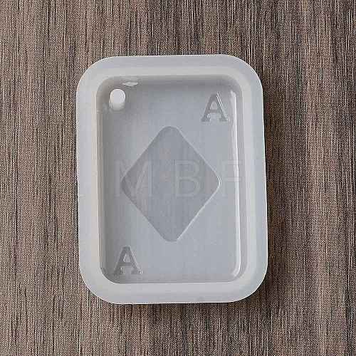 Playing Card Theme DIY Pendant Silicone Molds DIY-G109-03A-1