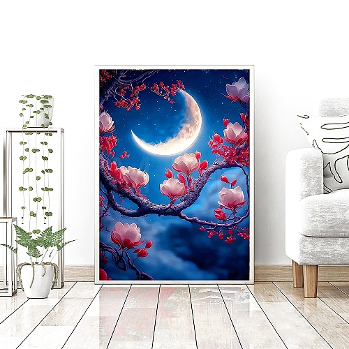 Moon Diamond Picture for Living Room Bedroom Decorative Painting PW-WG092C0-06-1