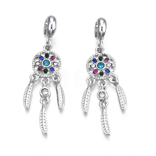 Rack Plating Alloy European Dangle Charms MPDL-N039-044-1