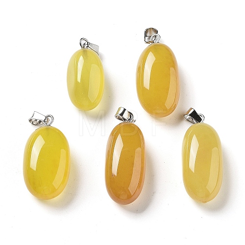Natural Agate Dyed Pendants G-Q016-03C-1