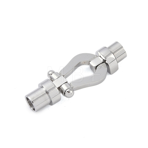 Tarnish Resistant Ion Plating(IP) 304 Stainless Steel Magnetic Clasps with Glue-in Ends STAS-K282-02P-1