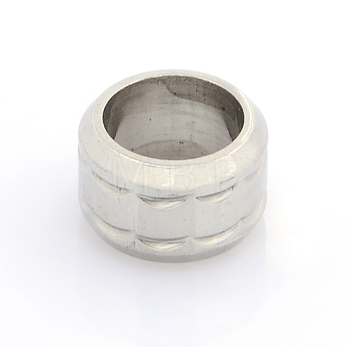 304 Stainless Steel Column Large Hole Beads STAS-J012-10-1