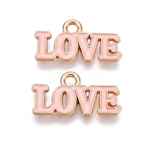 Valentine's Day Theme Alloy Enamel Pendants ENAM-T020-50D-03-1