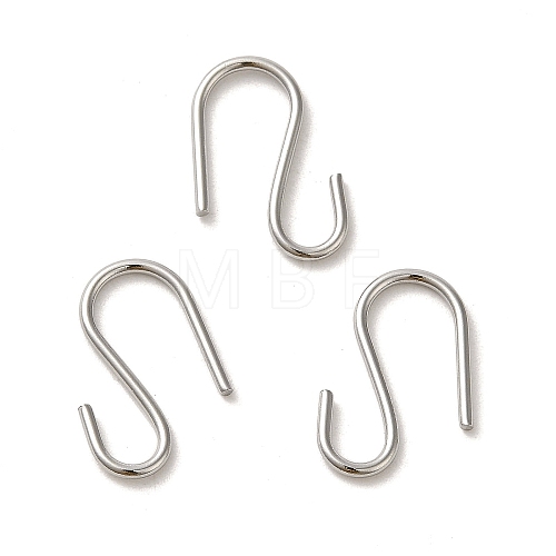 Non-Tarnish 304 Stainless Steel S-Hook Clasp STAS-C085-03B-P-1