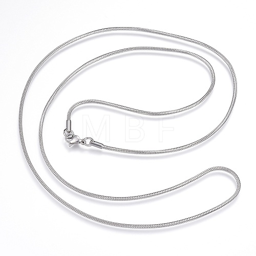 304 Stainless Steel Snake Chain Necklaces X-NJEW-D285-03P-1