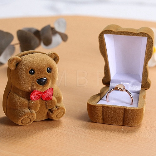 Velvet Bear-shaped Ring Gift Box PW-WG22879-01-1