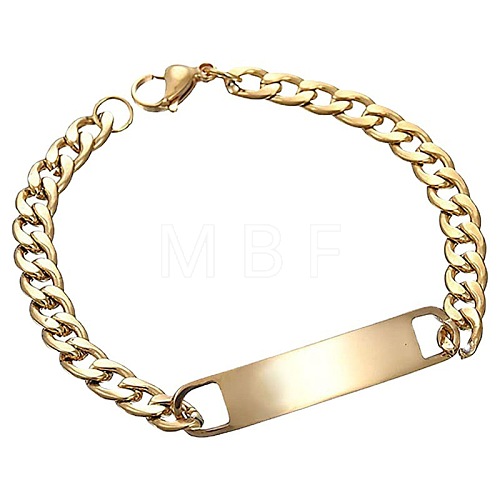 Exquisite stainless steel bracelet for men with titanium steel tag. ZX5244-1-1