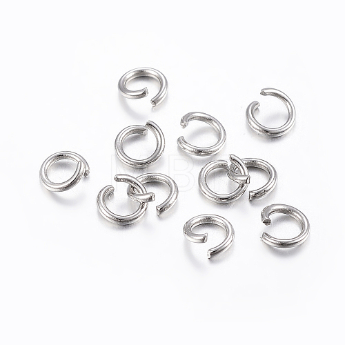 304 Stainless Steel Open Jump Rings STAS-H437-8x1mm-1