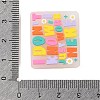 Rectangle Food Grade Eco-Friendly Silicone Focal Beads SIL-C006-01A-3