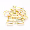 Alloy Open Back Bezel Pendants LS-PALLOY-R098-10G-3