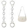 2Pcs Alloy & Glass Flat Round Link Bag Extension Chains FIND-UN00019-1