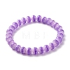 Natural Lava Rock & Polymer Clay Heishi Beads Stretch Bracelets Sets BJEW-JB07439-3