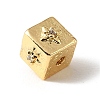 Brass Micro Pave Cubic Zirconia Beads KK-D262-06G-03-2