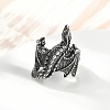 316 Surgical Stainless Steel Open Cuff Rings RJEW-R019-01AS-01-3