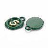 Spray Painted Alloy Pendants PALLOY-Q433-035A-RS-2