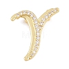Brass Micro Pave Clear Cubic Zirconia Pendants CU-CBA8481-01G-Y-1
