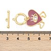 Brass Micro Pave Clear Cubic Zirconia Toggle Clasps KK-K391-25G-4