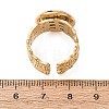 Woven Bezel 304 Stainless Steel Cuff Ring Components SA-CBAD8FA-01G-04-3