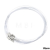 20Pcs Stainless Steel Wire Necklace Cord DIY Jewelry Making TWIR-YW0001-06A-1
