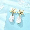 304 Stainless Steel and Natural Baroque Pearl Keshi Pearl Stud Earrings EJEW-JE07106-01-1