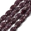 Natural Lepidolite/Purple Mica Stone Beads Strands G-B167-B01-10x14mm-2