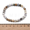 Natural Green Opal Round Beads Stretch Bracelets for Women BJEW-Z158-03L-04-5